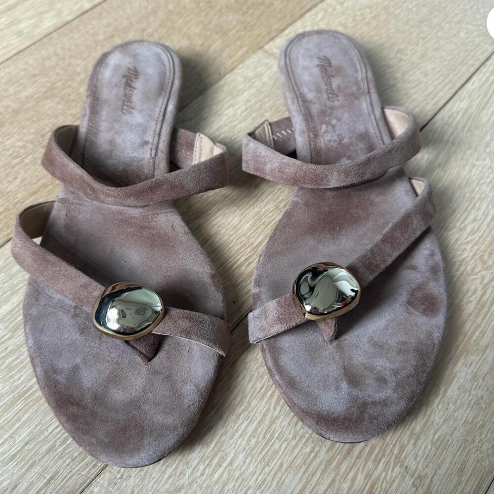 Madewell Women's The Mila Organic Hardware Thong Slide Sandals - Picture 3 of 5